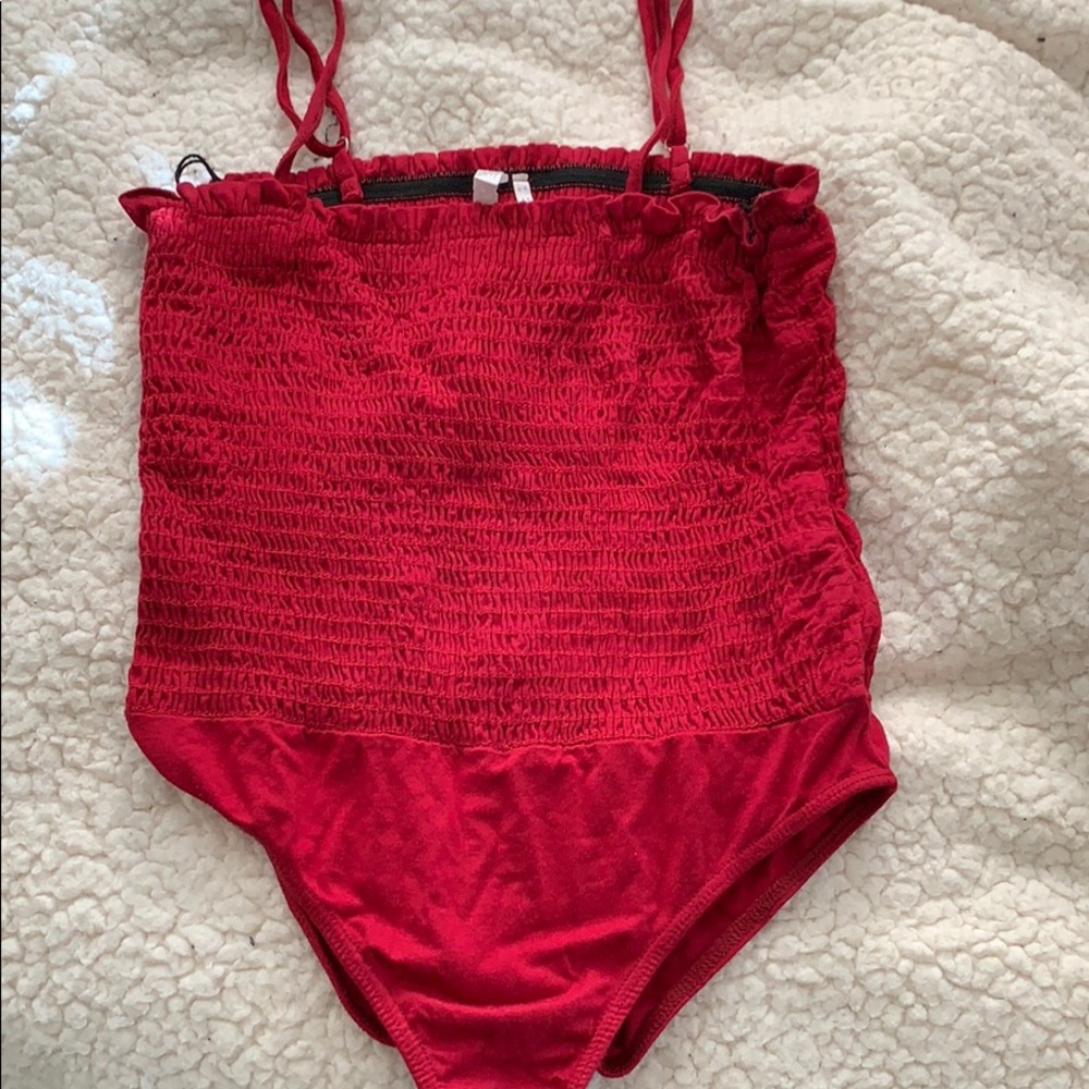 Red bodysuit